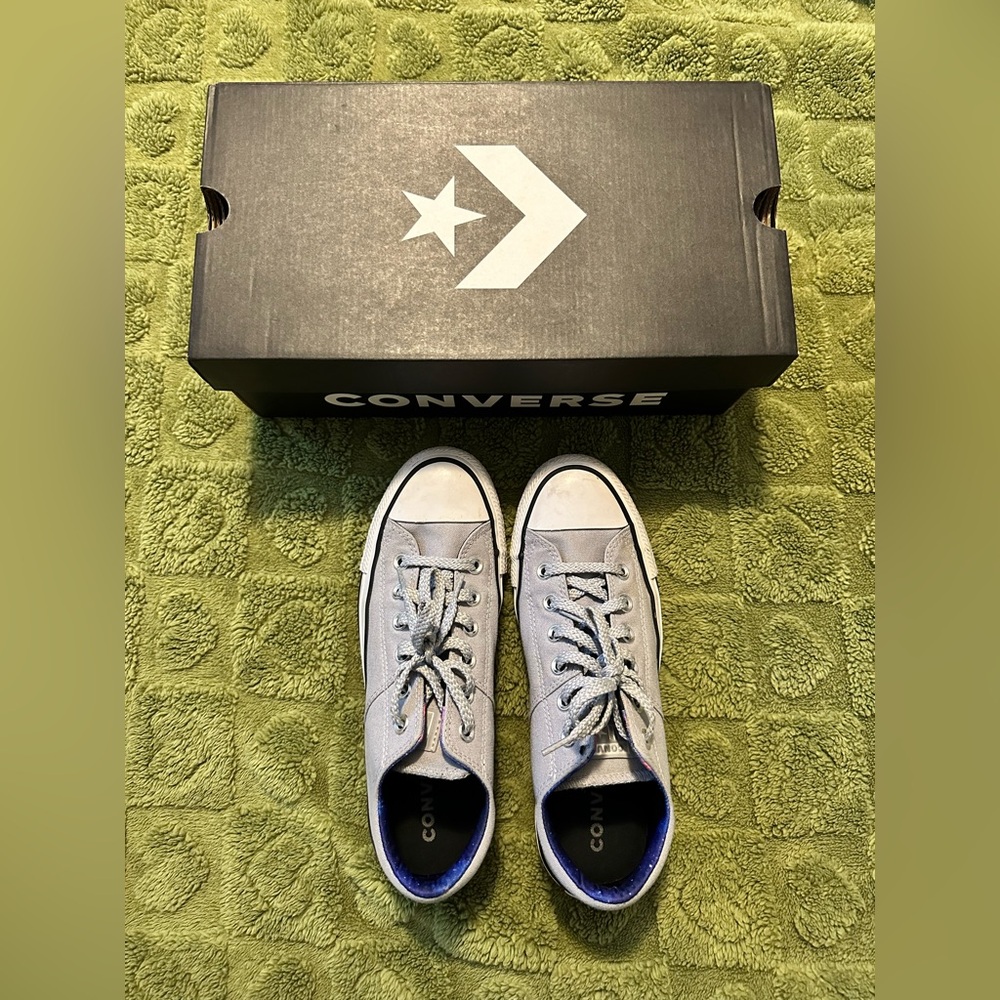 Gently used Converse with galaxy inside and sparkly laces